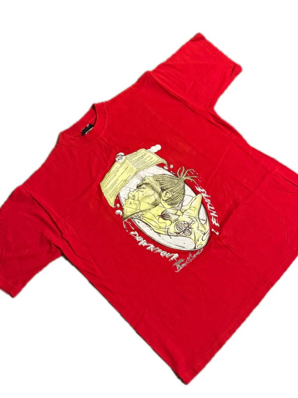 Vintage Y2K Rigid Wear T Shirt 3 XL Men's Short Sleeve Graphic Tee Red USA Made